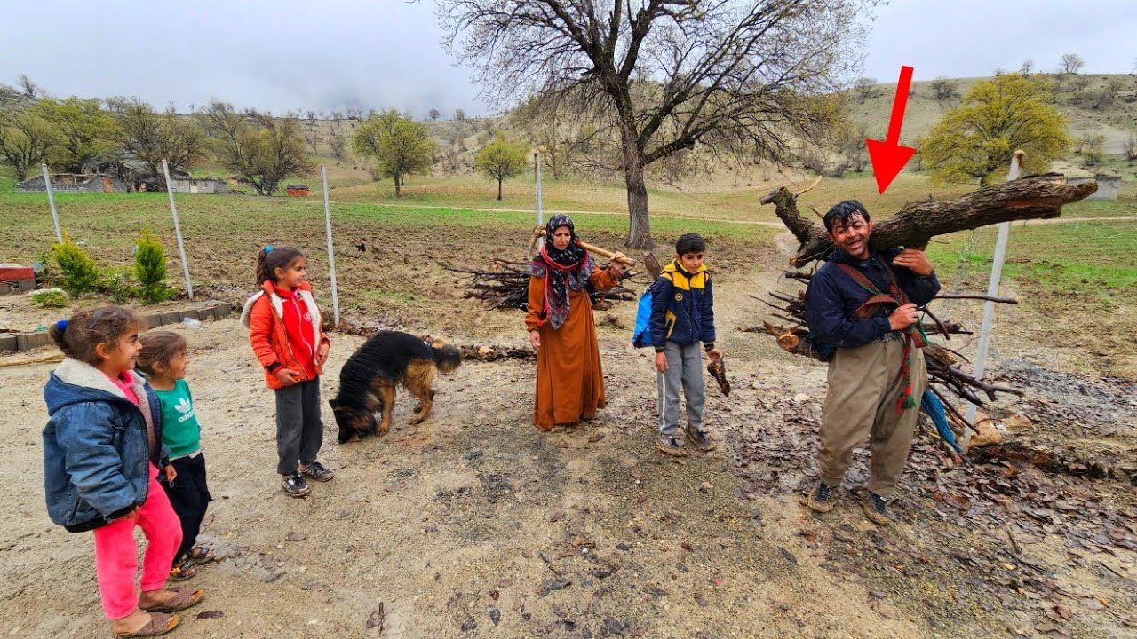 A Day with Ishaq&rsquo;s Family: From Gathering Firewood to Baking Gerdeh 🍞⛰️🔥