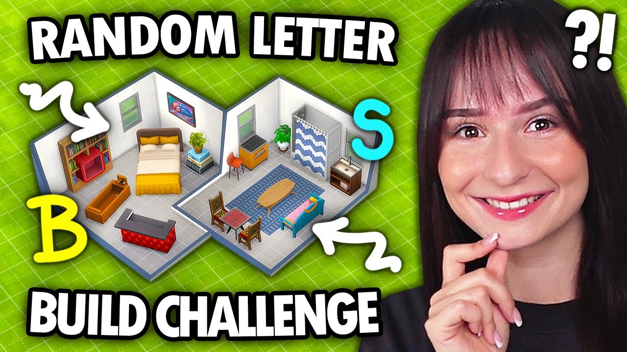Every room is a RANDOM LETTER build challenge in The Sims 4