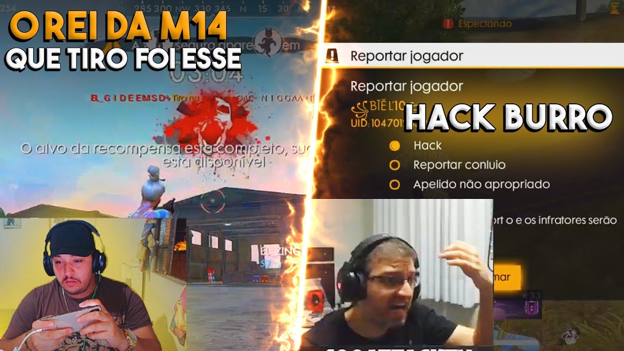 GIDEE FAZ O IMPOSSÍVEL COM A M14, PETTIZ M0RRE PRO HACK MAIS BURRO DO FREE FIRE (Melhores Clips)