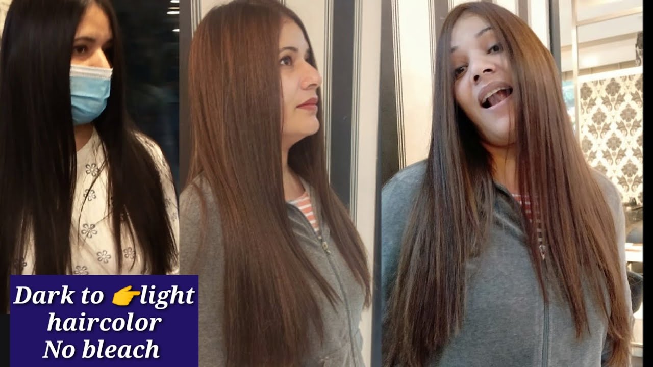 Dark to light brown hair color tutorial 👉No bleach/gold,blonde highlights/expert Shyama's Makeover