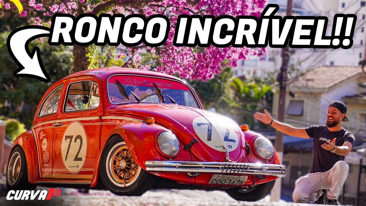 Fusca com preparação de corrida montado em casa!