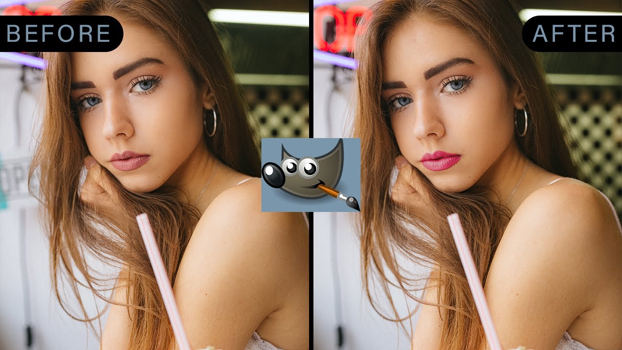 How to Change the Lip Color in Gimp