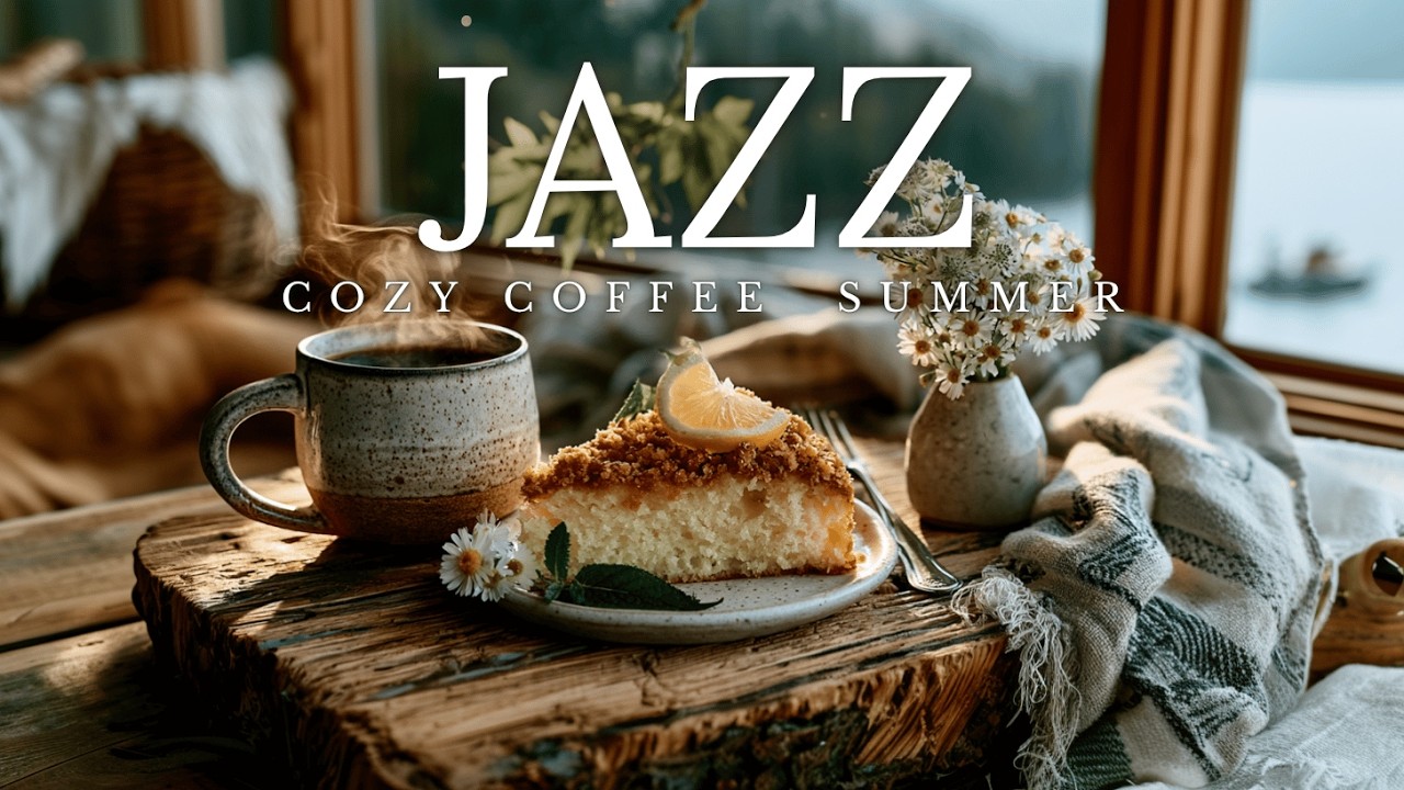 Cozy Summer Jazz | Smooth Jazz Instrumental & Summer Coffee Shop Ambience Relaxing Jazz Music
