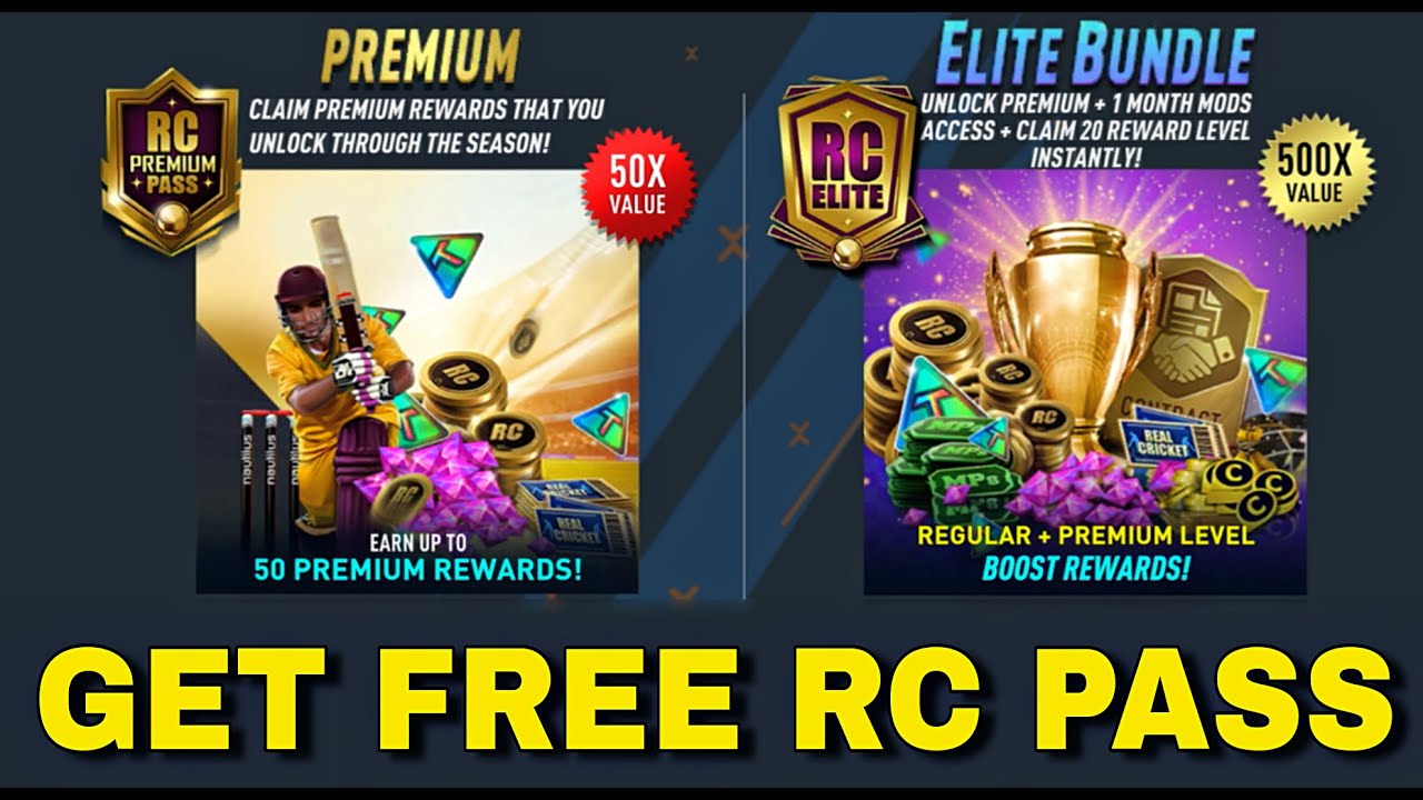 How To Get Free Rc Pass In Real Cricket - Full Details