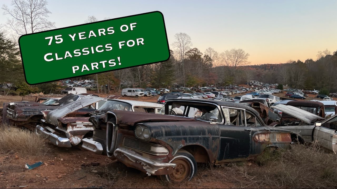 Classic car Junkyard you MUST see!! | Whites Service and Salvage