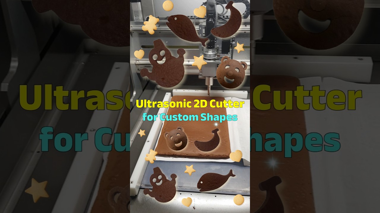No More Cookie Cutters! Ultrasonic 2D Cutting, Even Raw Dough #Cookiecutter #Cookiemold #쿠키커터