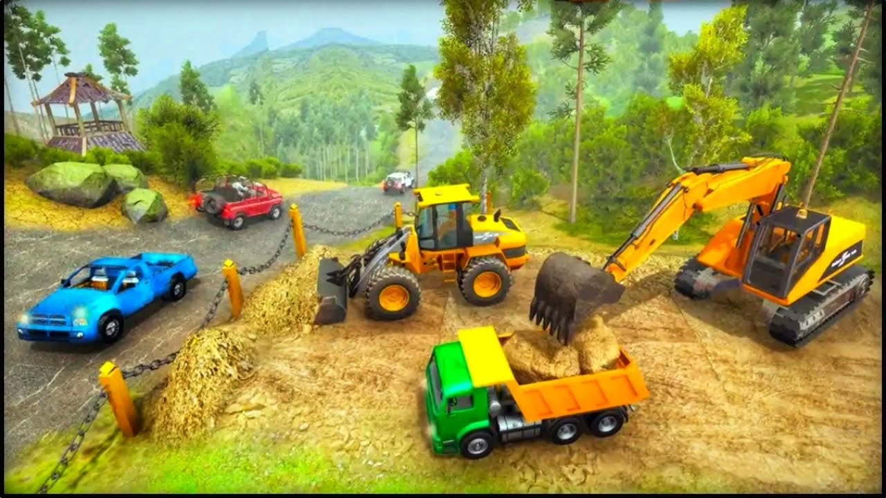 Uphill Road Construction Construction Simulator 2021 - Gameplay (Android Games)/#Games