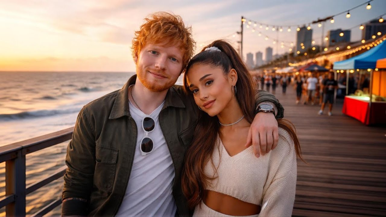 Walking Down the Boardwalk  | Ed Sheeran & Ariana Grande Style music lyrics video 2026
