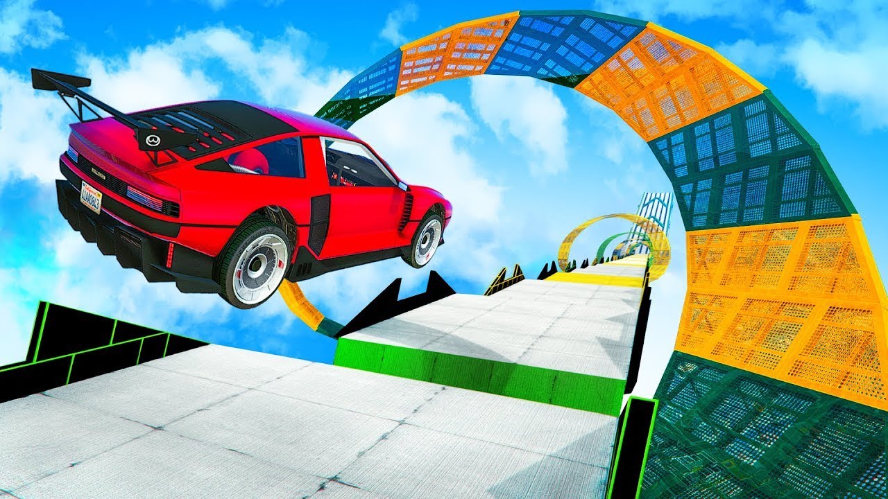 GTA 5 PARKOUR STUNT RACE ▸ NO COPYRIGHT GAMEPLAY | 2K 60FPS |