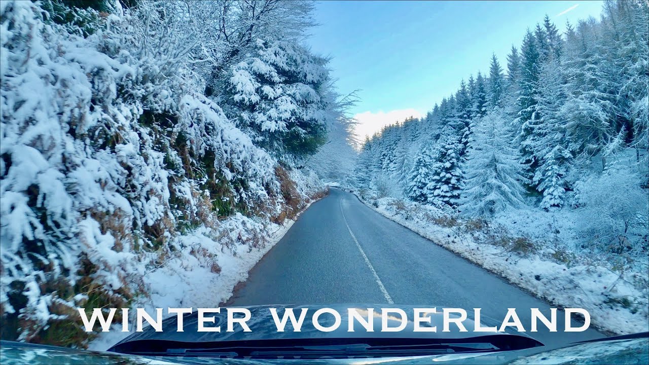 DRIVING IN SNOWY MOUNTAIN OF IRELAND