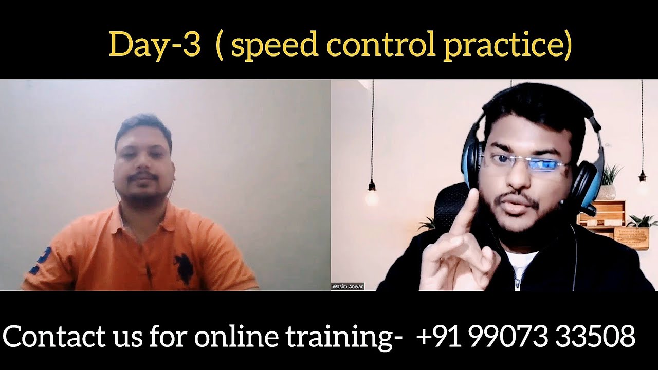 Speed Control Practice using Effective Techniques. stammering Problem Solution by Wasim Anwar