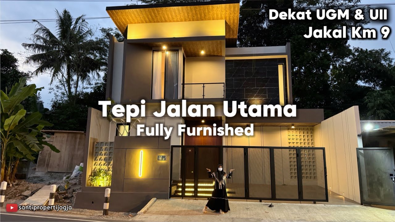 Rumah Fully Furnished Tepi Jalan KAPTEN HARYADI, Jakal Km 9 Dekat UGM, Hyatt, Al Azhar Monjali Murah