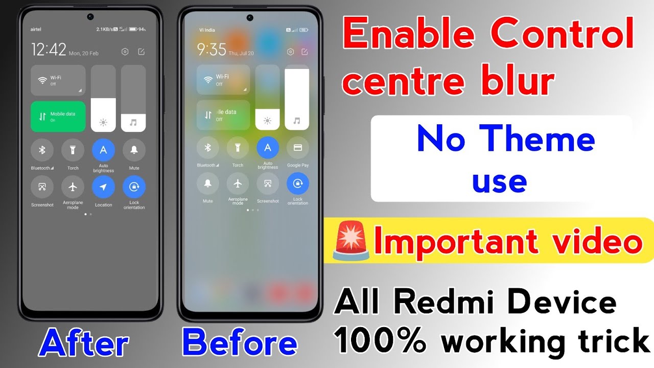 Enable Control Center Blur Effect: No Theme Needed, 100% Working Trick