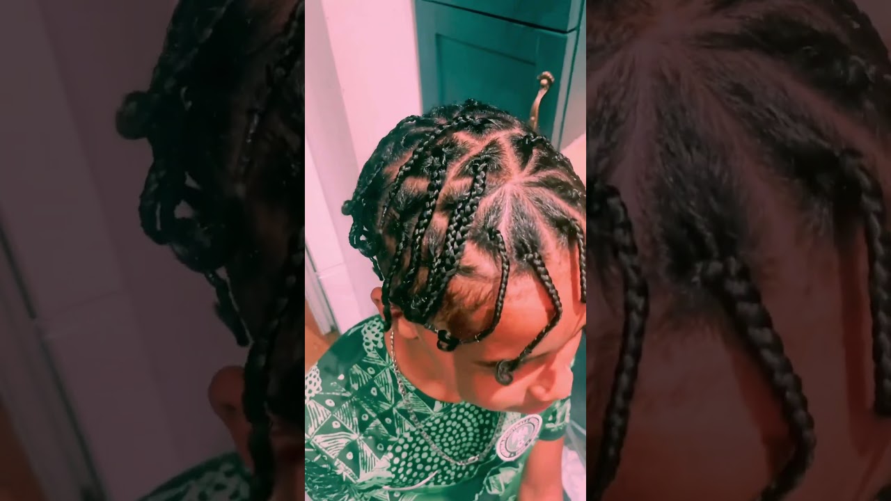 New braids for my Boy #hairstyle #hair #individualbraids #singlebraids