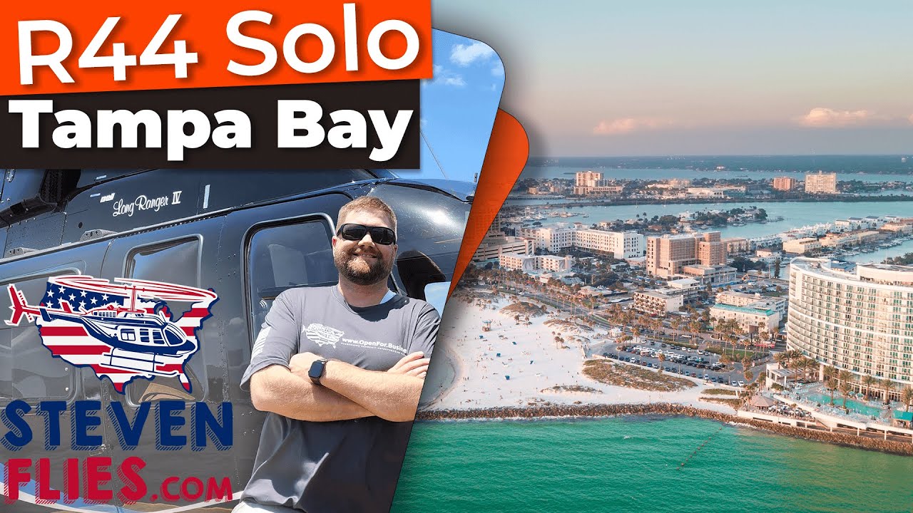 R44 Helicopter Cross Country Solo - Tampa/Pasco, FL