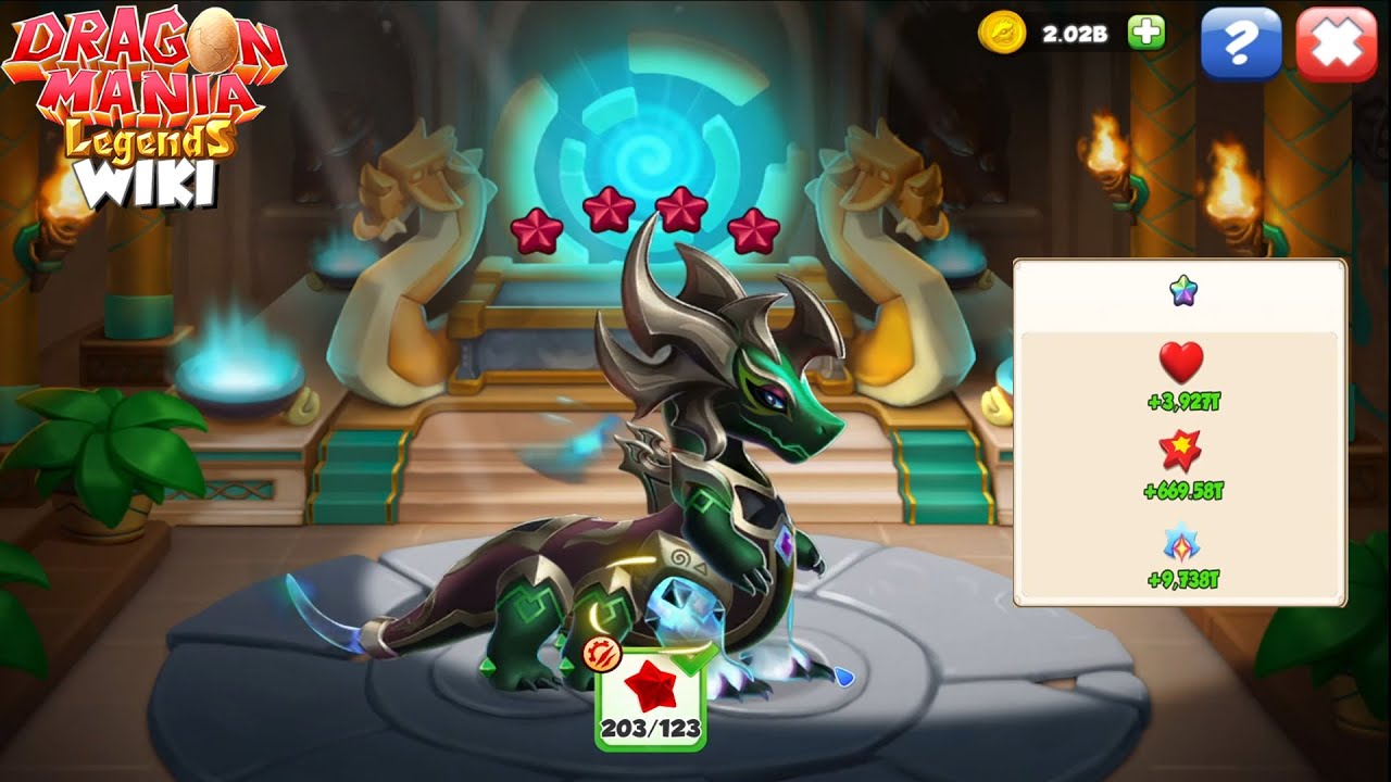 Enchanting a Level 130 Dragon to 26 stars. Dragon Mania Legends