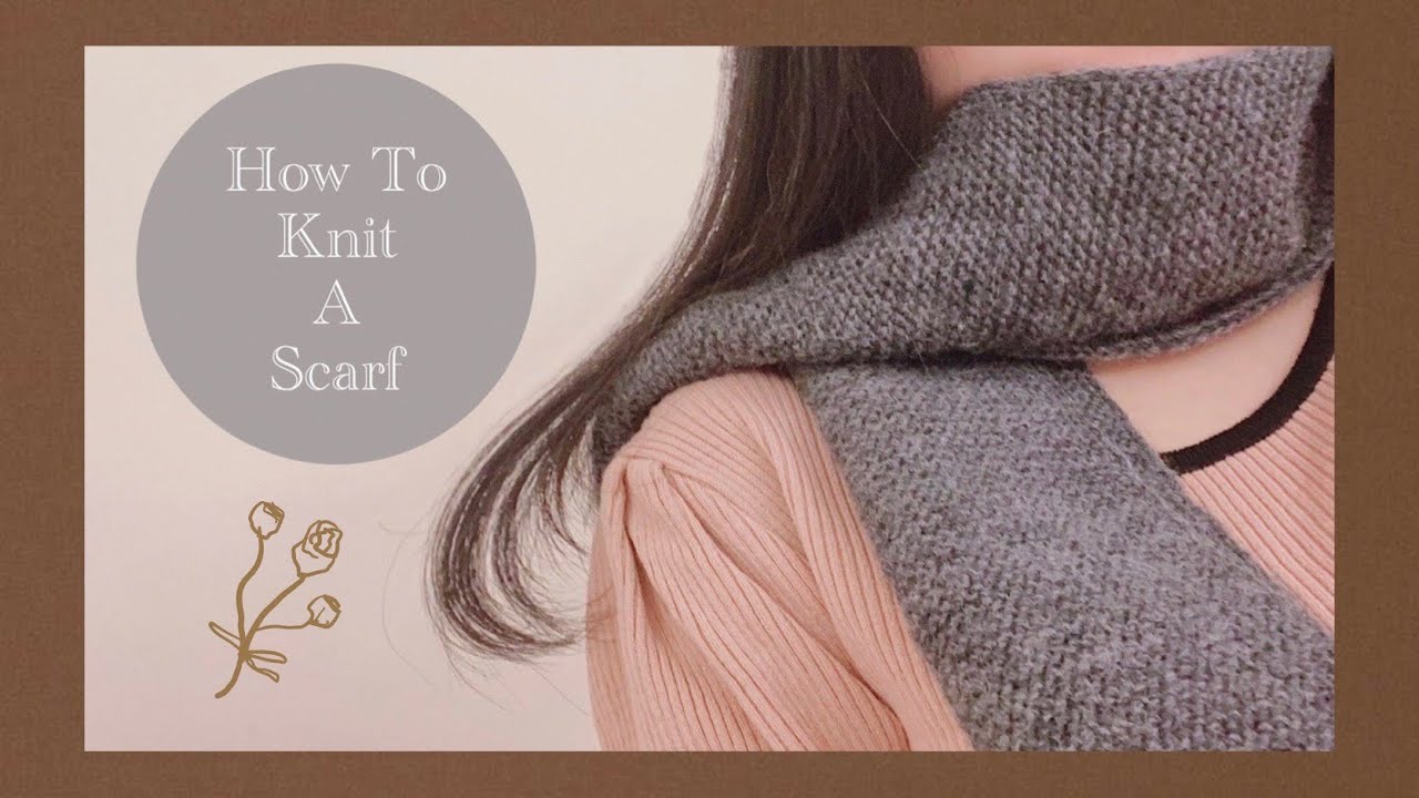 [Eng Sub]🧣超簡單的新手棒針圍巾織法 ｜How to Knit a Scarf ( for beginners)