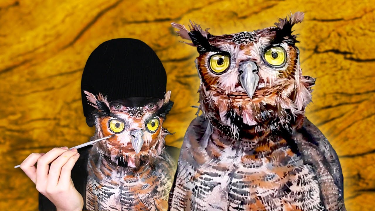 🦉Creating A Great horned owl illusion 🦉