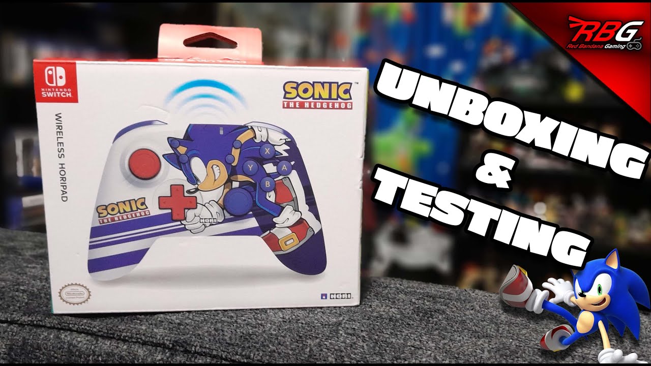 Sonic the Hedgehog Wireless HoriPad Unboxing & Testing for Nintendo Switch - Red Bandana Gaming