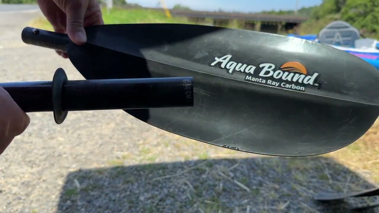 Review of Aquabound Manta Ray Carbon & Sting Ray Carbon kayak paddles 2-piece or 4-piece
