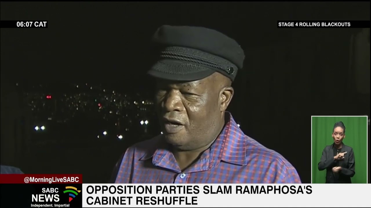 Opposition parties slam Ramaphosa's Cabinet reshuffle