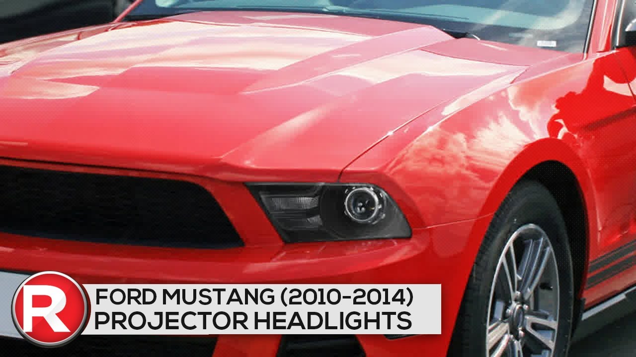 Demo: Spec-D Projector Headlights Ford Mustang (10-14) Retrofit Style - Black Housing/Clear Lens