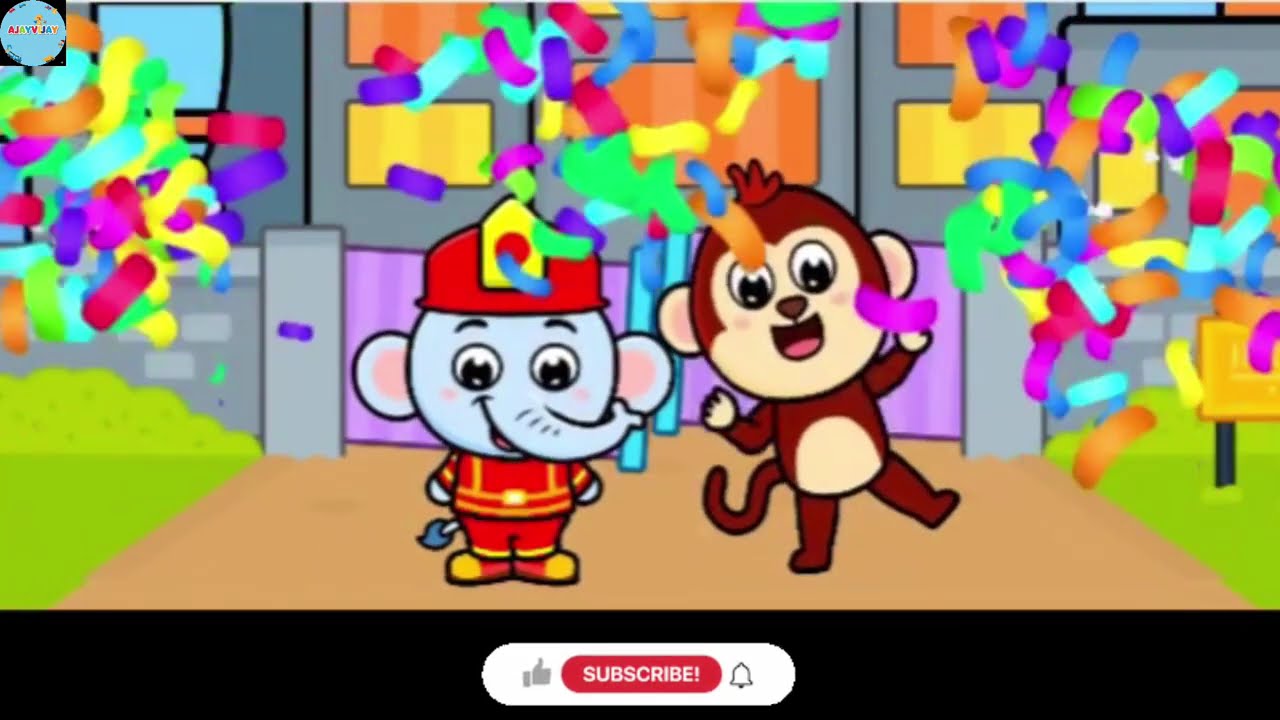 The Brave Little Fire Engine to the Rescue! 🏠🔥@AJAYVIJAY007 