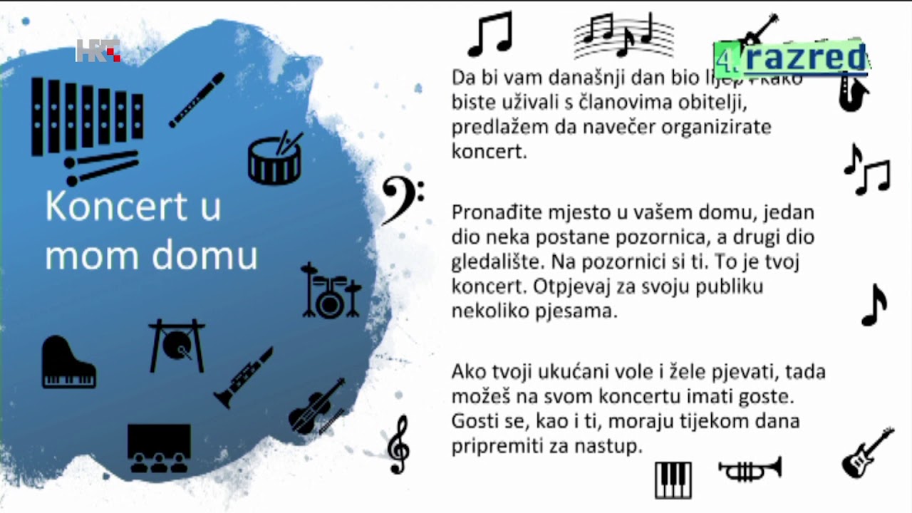 4. razred - Glazbena kultura - Održi koncert u svojem domu