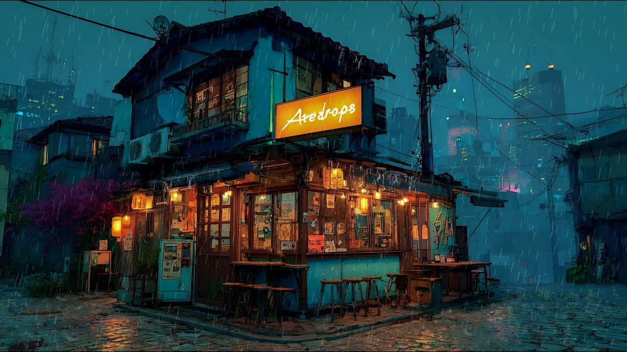 Midnight Rain Café Vibes 🌧️ 90s Chillhop for Deep Focus & Study session
