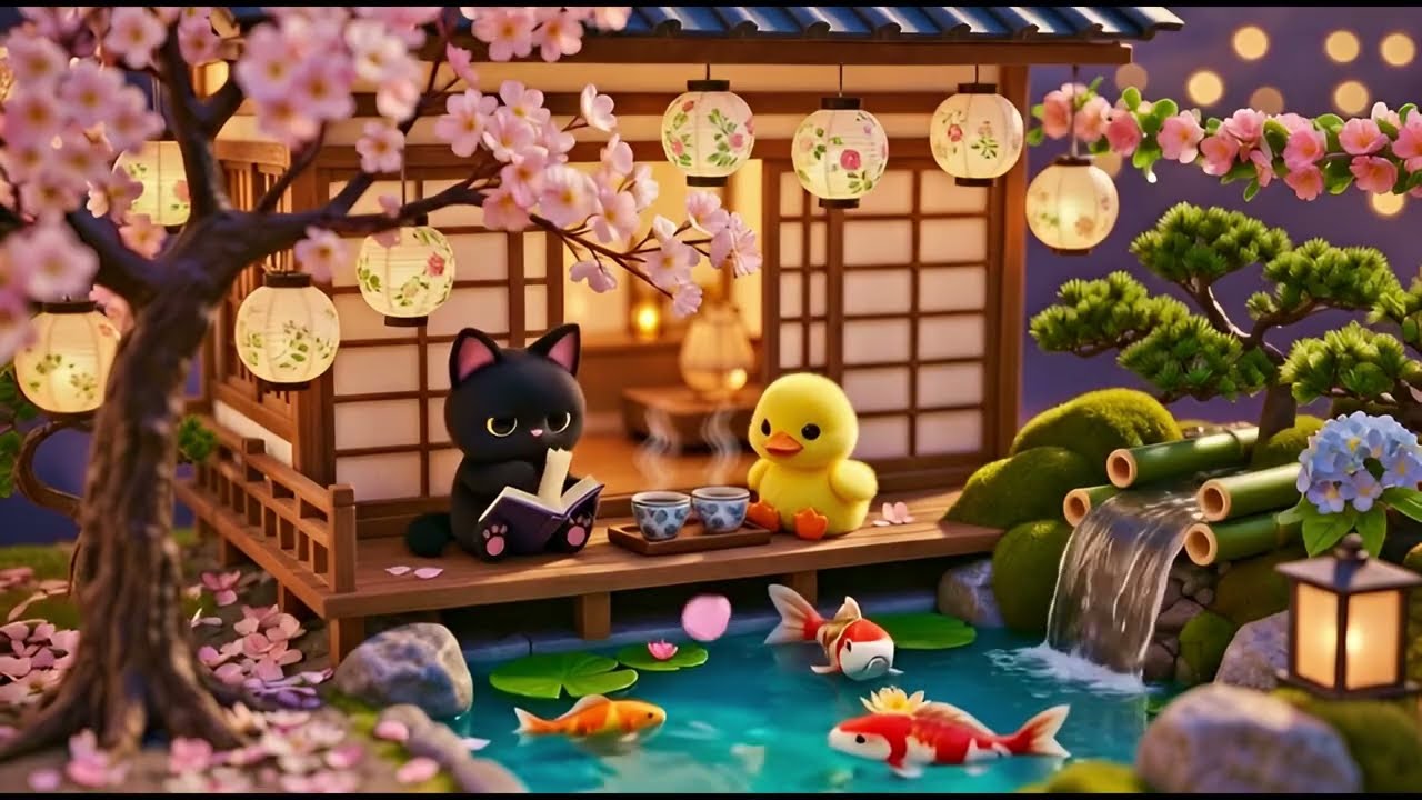 A cozy garden Japanese Jazzy hiphop Lofi for Study, Focus & Relax
