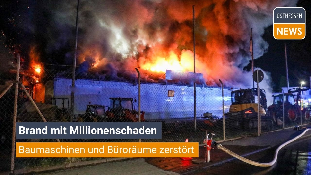FULDA: Wieder Brand einer Halle, wieder Millionenschaden - Kripo ermittelt