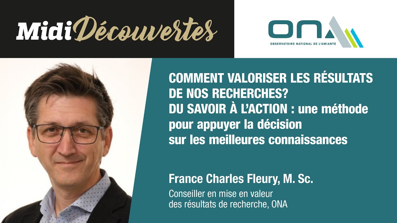 Midi-Découvertes 6 : Comment valoriser les résultats de nos recherches ?