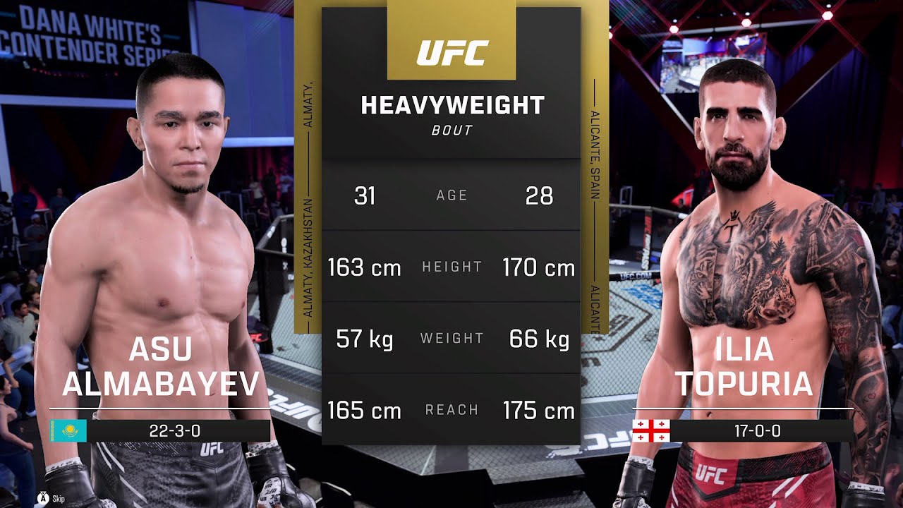 ASU ALMABAYEV v ILIA TOPURIA / Men's Openweight Tournament Last 256 / UFC 7