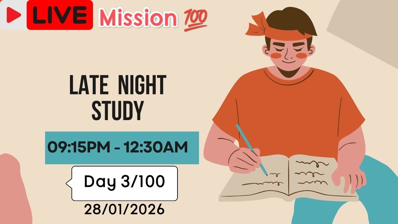 Day. 3/100 Night Study✍️#mission100 #study #neet2026 #livestudy #motivation #studywithme10hours#exam