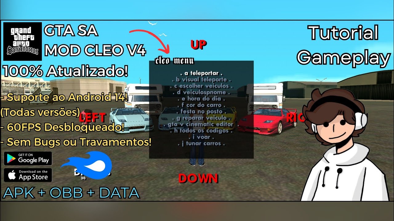 GTA SA MOD CLEO V4 ATUALIZADO 2025! | Suporte ao Android 14! | TUT0R1AL E GAMEPLAY!