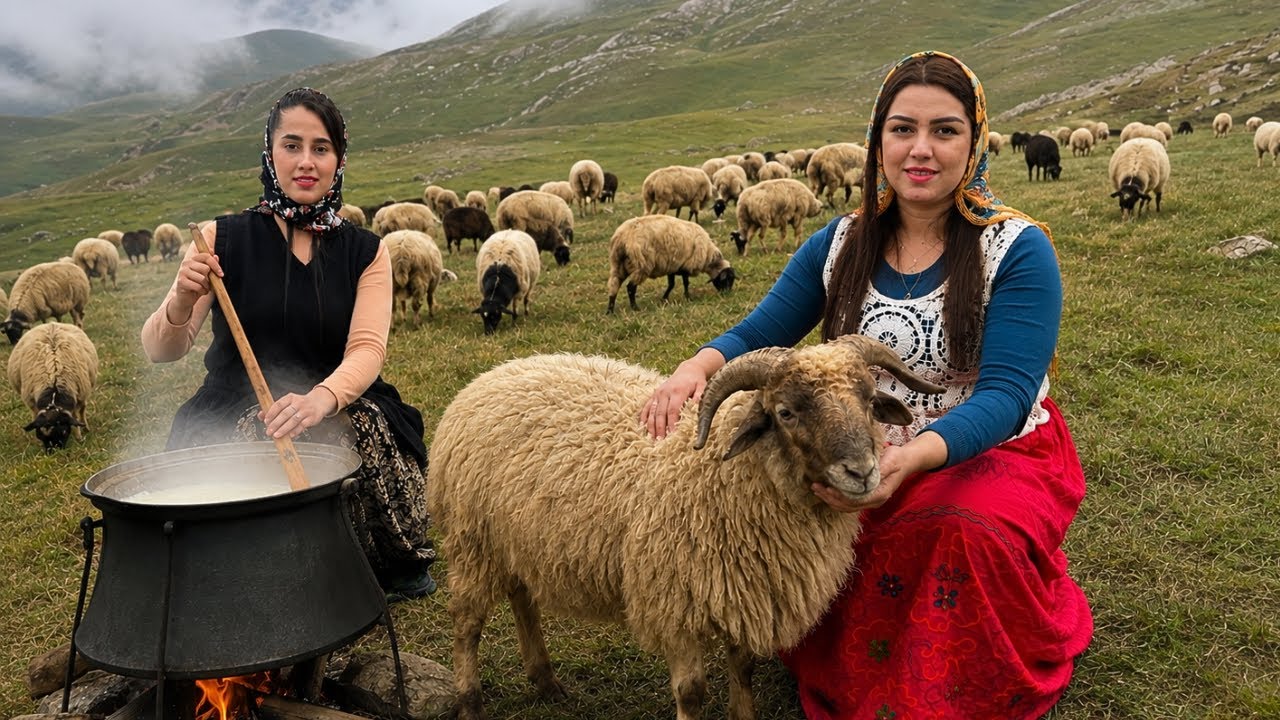 Mountain Nomadic Life form IRAN : Shepherd&rsquo;s Lamb Feast & Grandma&rsquo;s Golden Stuffed Bread