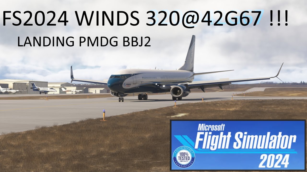 FS2024 WINDS 32042G67 ПОСАДКА PMDG BBJ2