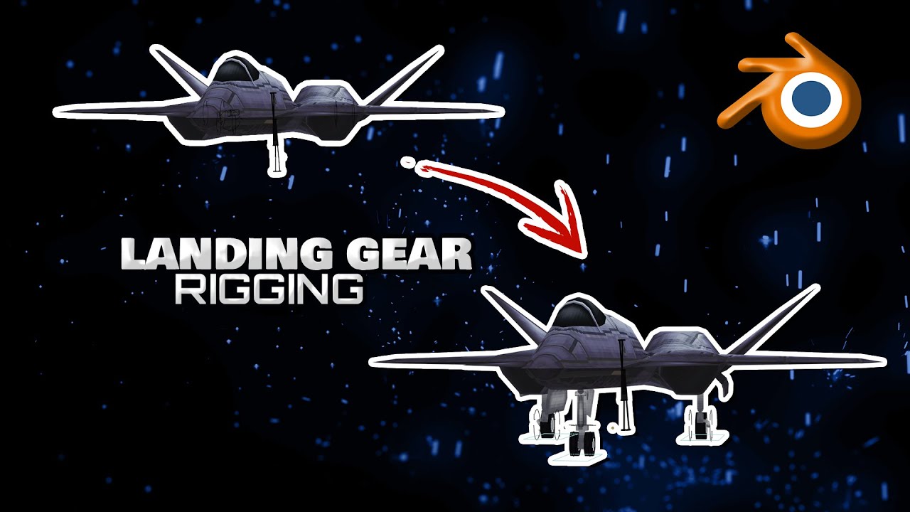 How to rig aircraft landing gear in blender