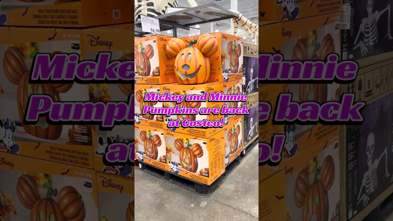 🎃🎃🎃 MICKEY & MINNIE HALLOWEEN PUMPKINS at Costco! #shorts #halloween2025 #disneycollectible