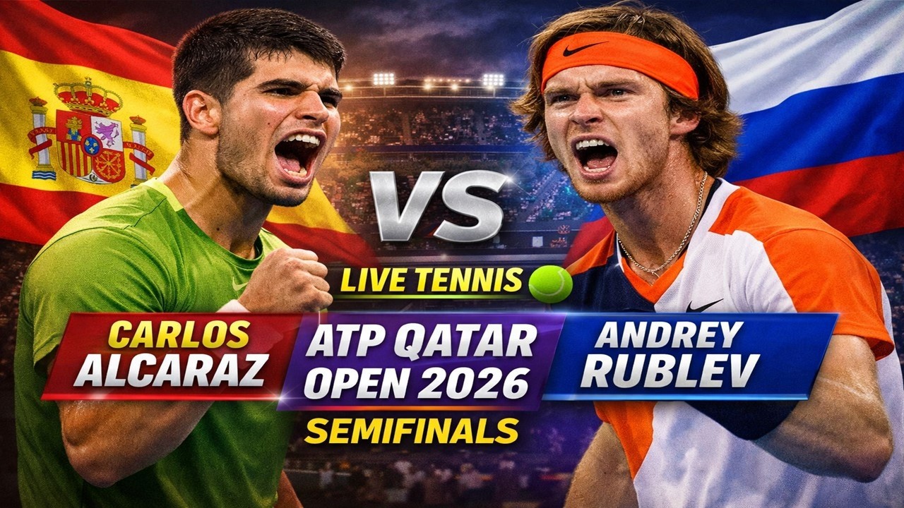 Carlos Alcaraz vs Andrey Rublev 🎾LIVE TENNIS ATP QATAR OPEN 2026 | Semifinals