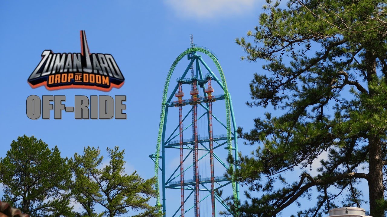 Zumanjaro Drop of Doom Off-Ride Footage, Six Flags Great Adventure Intamin Drop Ride | Non-Copyright