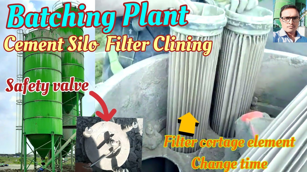 Cement silo filter Clining safety valve check । filter cartage element installation rmc plant silo