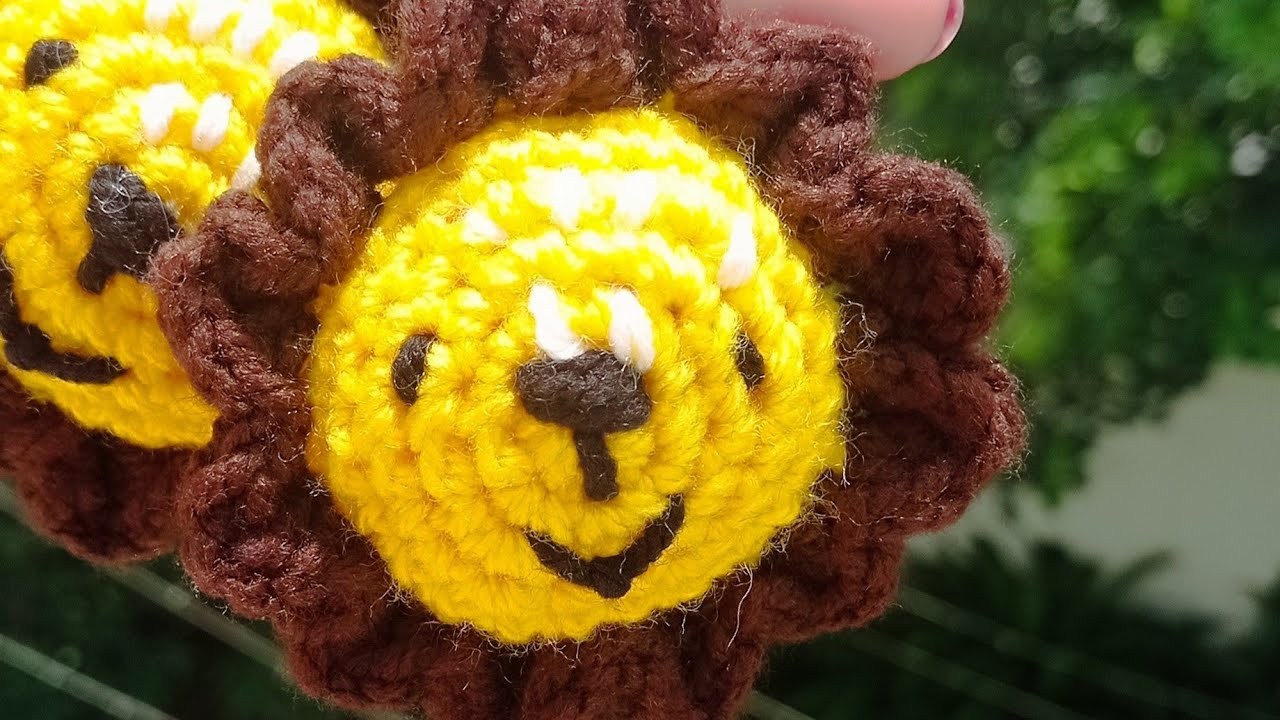 Crochet Lion No Sew Keychain Pattern