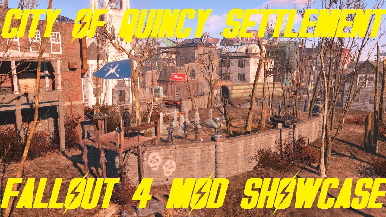 Обзор и демонстрация мода Fallout 4 City Of Quincy!!!