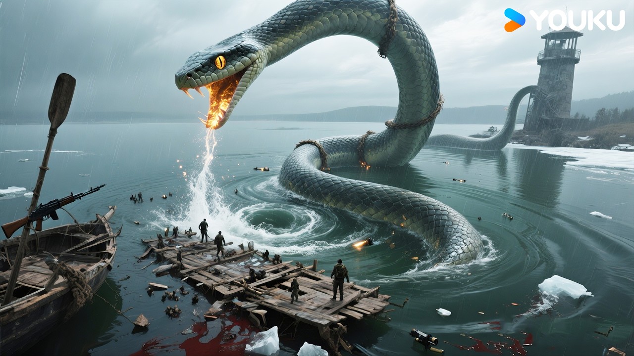 🐍💦🛶The giant snake dived underwater and capsized the raft!  | Snake Girl | YOUKU MONSTER MOVIE