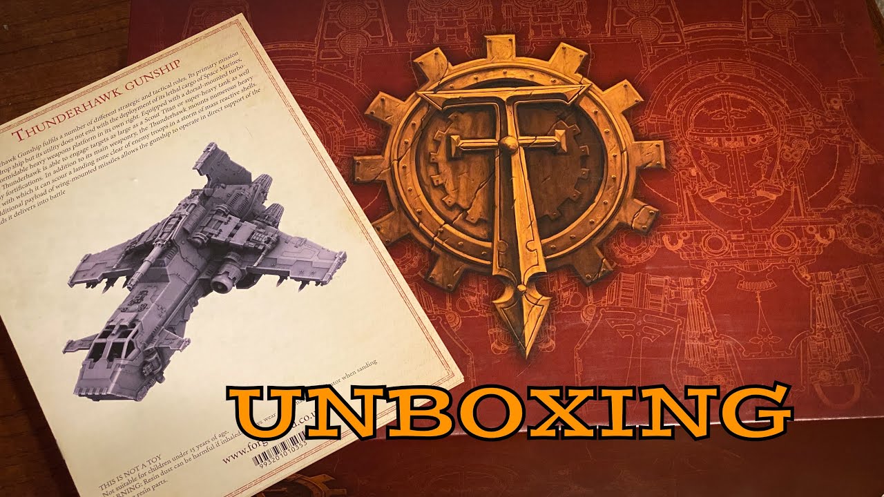 Unboxing the Forgeworld Resin Warhammer 40k Space Marine Thunderhawk Gunship.