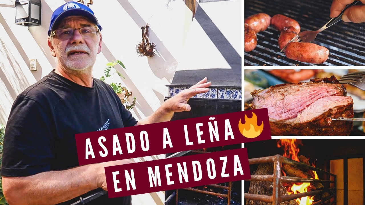 ASADO A LA PARRILLA CON LEÑA en Mendoza, Argentina 🔥 Como Hacer un ASADO ARGENTINO! Vlog Familiar 🇦🇷