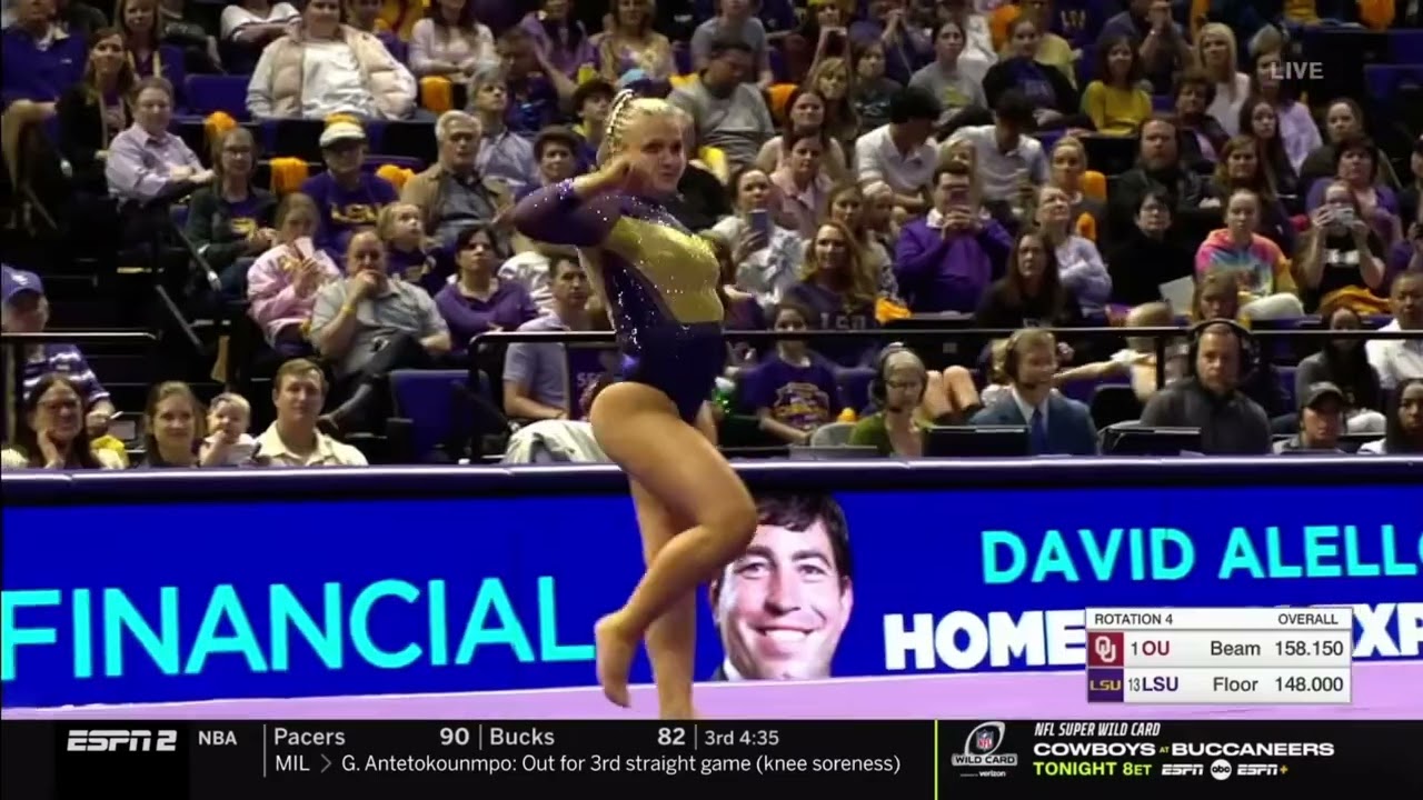 Sierra Ballard Floor LSU vs Oklahoma 2023 9.900