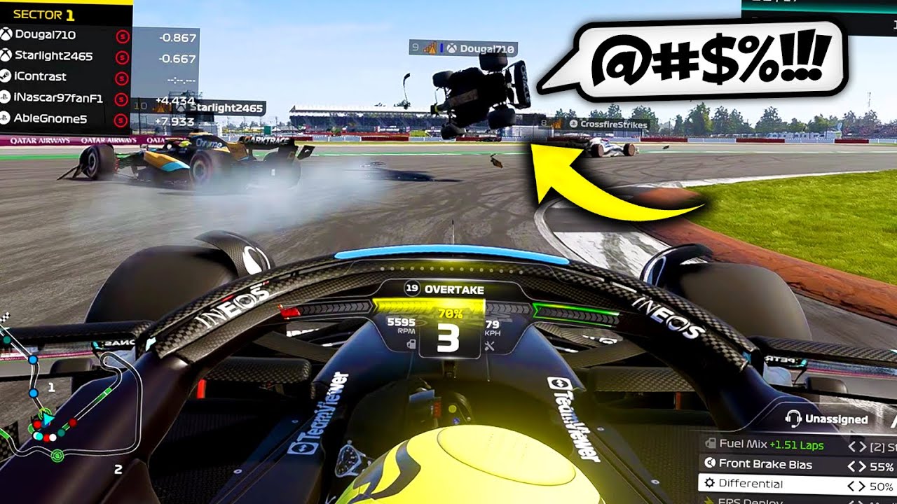 F1 23 грязных гонщика, но если вы засмеетесь, вы проиграете!