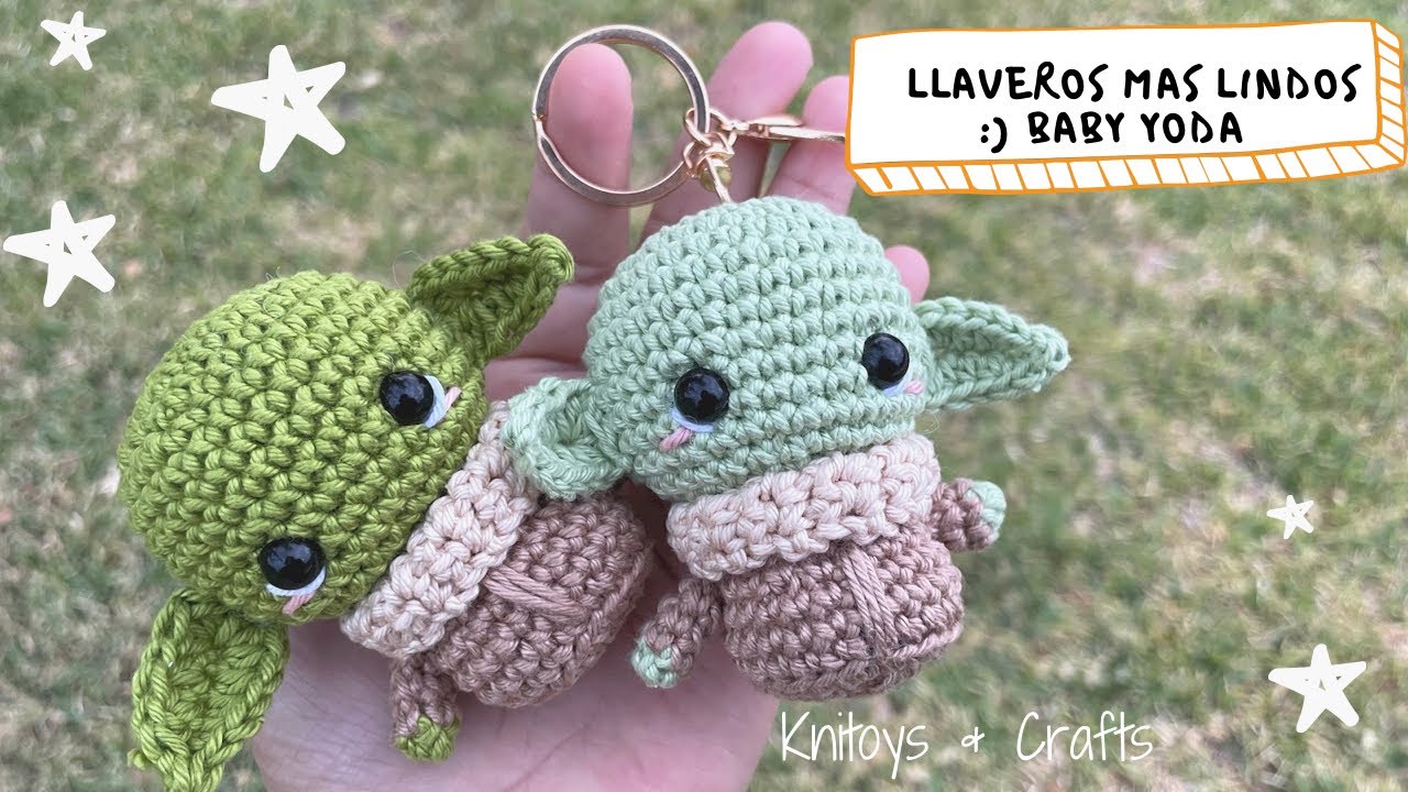 El mejor LLAVERO AMIGURUMI que tejerás - Baby Yoda